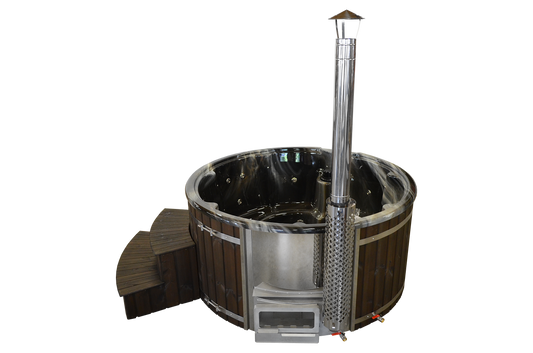 Wellness 7 PRIME - Premium Hot Tub Badefass XL Ø 225 mit Hybrid-Heizung & Whirlpool-Funktion
