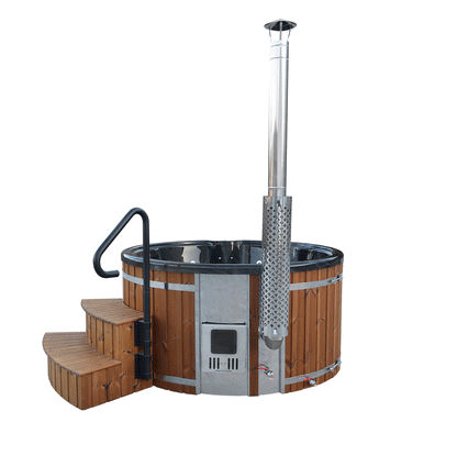 Wellness 5+2 PRIME - Premium Hot Tub Badefass XL Ø 225 mit Hybrid-Heizung & Whirlpool