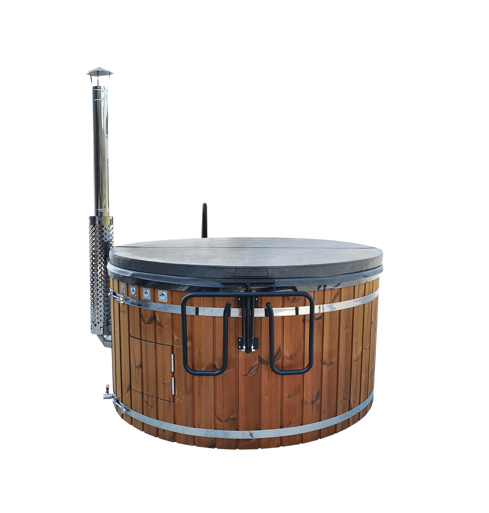 Wellness 7 PRIME - Premium Hot Tub Badefass XL Ø 225 mit Hybrid-Heizung & Whirlpool-Funktion