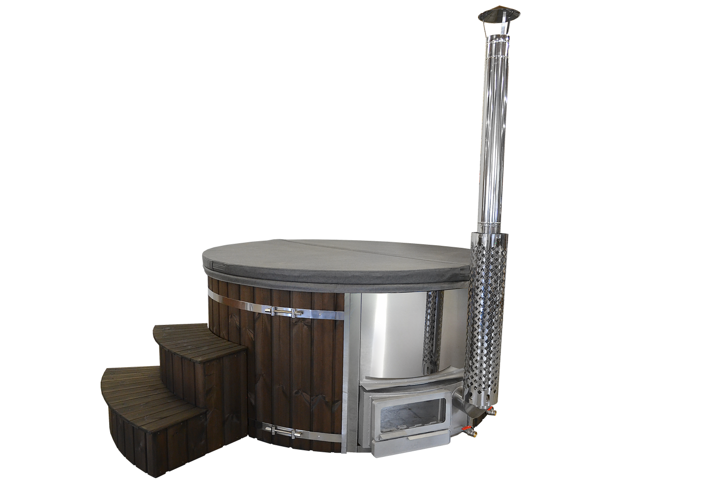 Wellness 7 PRIME - Premium Hot Tub Badefass XL Ø 225 mit Hybrid-Heizung & Whirlpool-Funktion