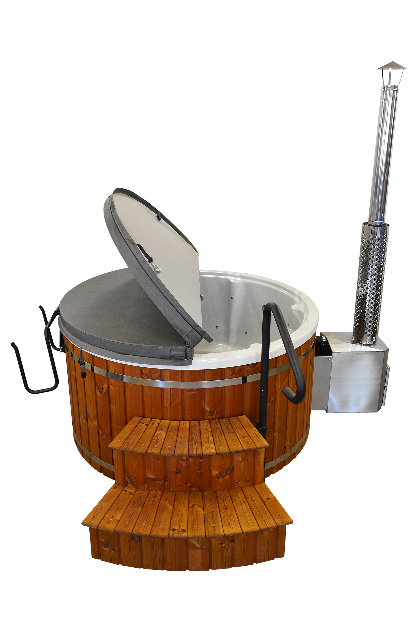 Wellness 6 OPTIMAL - Premium Hot Tub Badefass  Ø 205 mit Whirlpool-Funktion