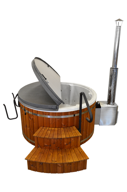 Wellness 6 OPTIMAL - Premium Hot Tub Badefass  Ø 205 mit Whirlpool-Funktion