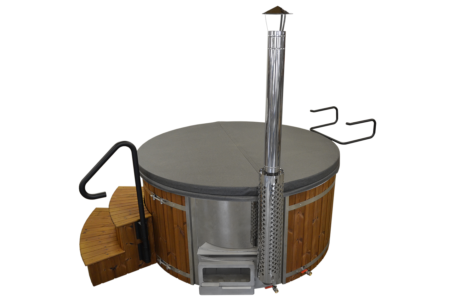 Wellness 7 PRIME - Premium Hot Tub Badefass XL Ø 225 mit Hybrid-Heizung & Whirlpool-Funktion