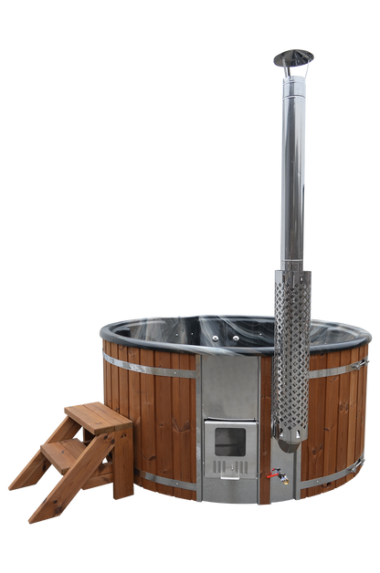Wellness 4+2 OPTIMAL - Premium Hot Tub Badefass Ø 205 mit Whirlpool-Funktion