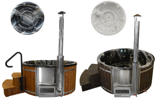 Wellness 7 PRIME - Premium Hot Tub Badefass XL Ø 225 mit Hybrid-Heizung & Whirlpool-Funktion