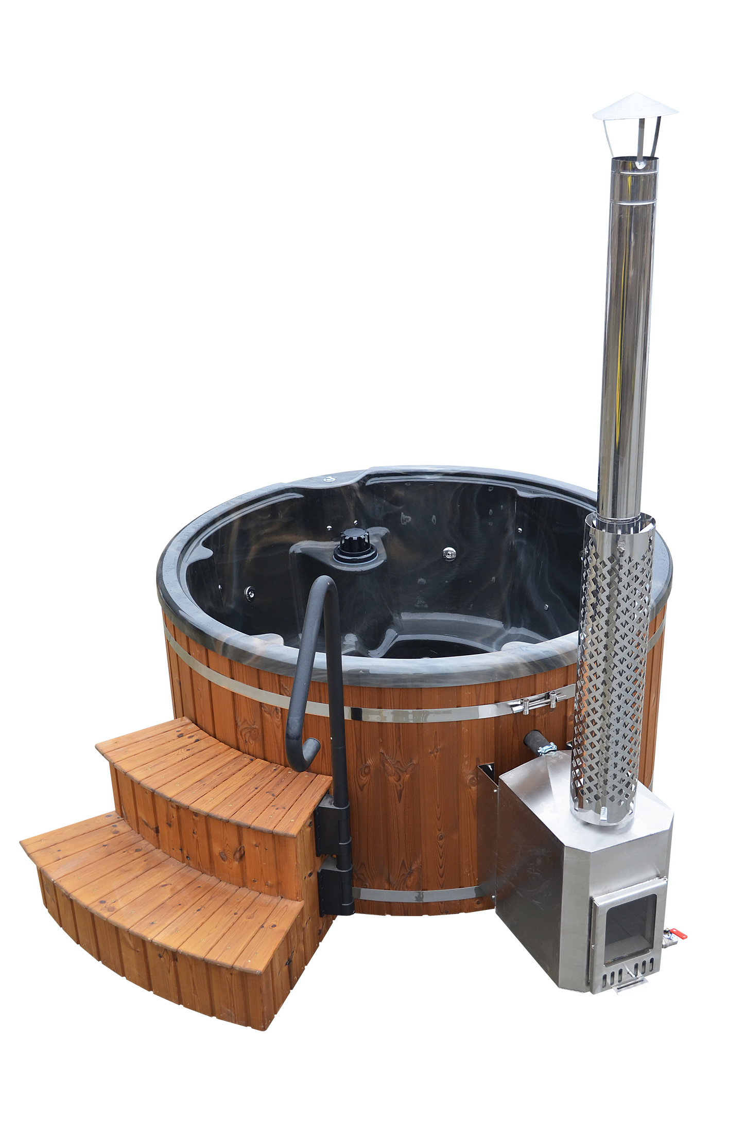 Wellness 6 OPTIMAL - Premium Hot Tub Badefass  Ø 205 mit Whirlpool-Funktion