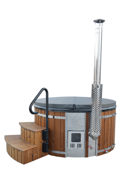 Wellness 5+2 PRIME - Premium Hot Tub Badefass XL Ø 225 mit Hybrid-Heizung & Whirlpool