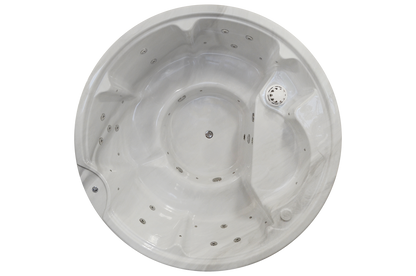 Wellness 5+2 PRIME - Premium Hot Tub Badefass XL Ø 225 mit Hybrid-Heizung & Whirlpool