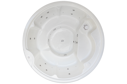 Wellness 5+2 PRIME - Premium Hot Tub Badefass XL Ø 225 mit Hybrid-Heizung & Whirlpool