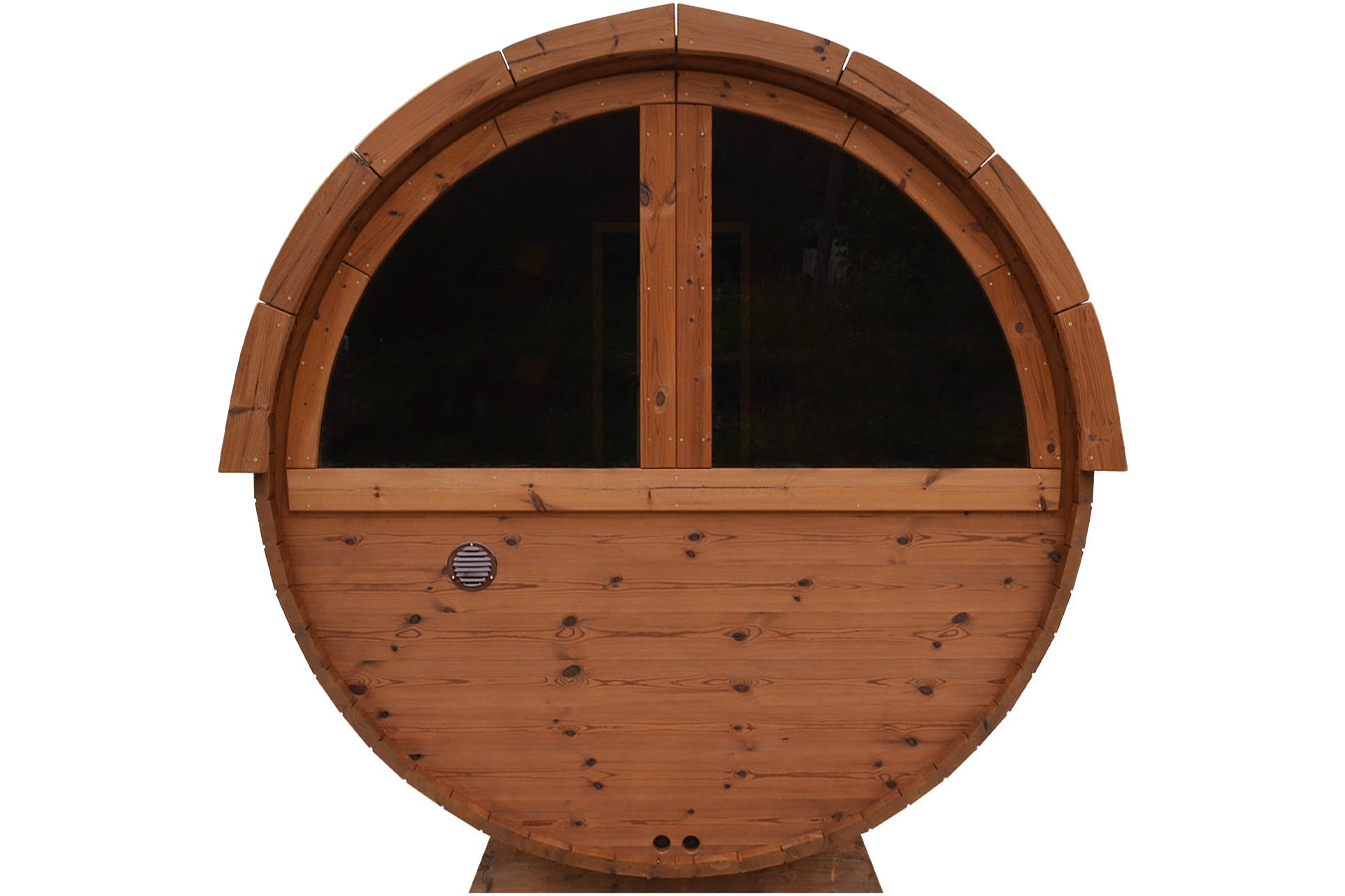 Premium Fasssauna mit Vorraum & Terrasse - TubSauna Deluxe 450