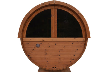 Premium Fasssauna mit Vorraum & Terrasse - TubSauna Deluxe 450