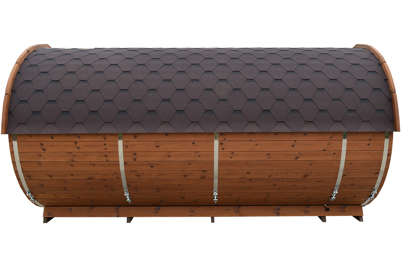 Premium Fasssauna mit Vorraum & Terrasse - TubSauna Deluxe 450