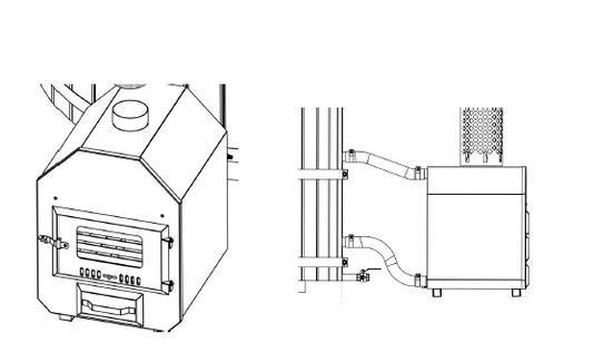 Außenofen MINI – Holzofen für Badefass, Hot Tub & Pool aus Edelstahl V2A 304 V4A 316
