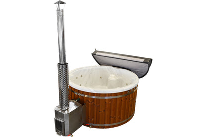 Wellness 6 BASIC – Premium Hot Tub & Badefass Ø 205 cm mit Holzofen konfigurierbar